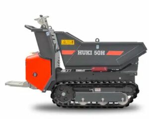 Raupendumper HUKI 50H mit Gummiketten – kompakte Baumaschine zur Miete bei Tritten Baggervermietung im Zürcher Oberland